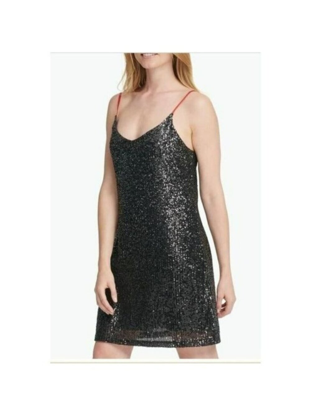 DKNY WOMENS SEQUINED MINI COCKTAIL DRESS, New w Tags